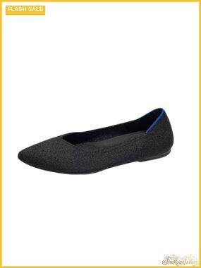 Slip-On Ballet Flat Pointed Toe Knit Machine Washable